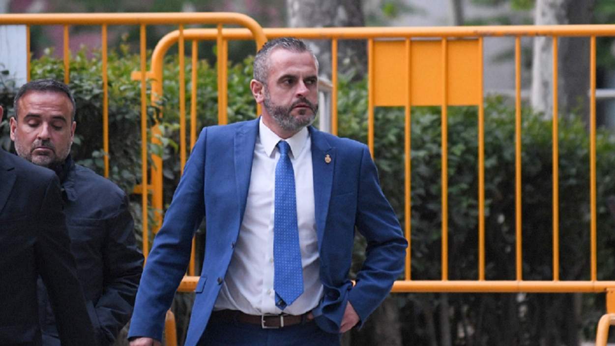 David Oliva, teniente coronel de la Guardia Civil y jefe de la unidad antidroga que desmontó Marlaska, en la Audiencia Nacional. EP