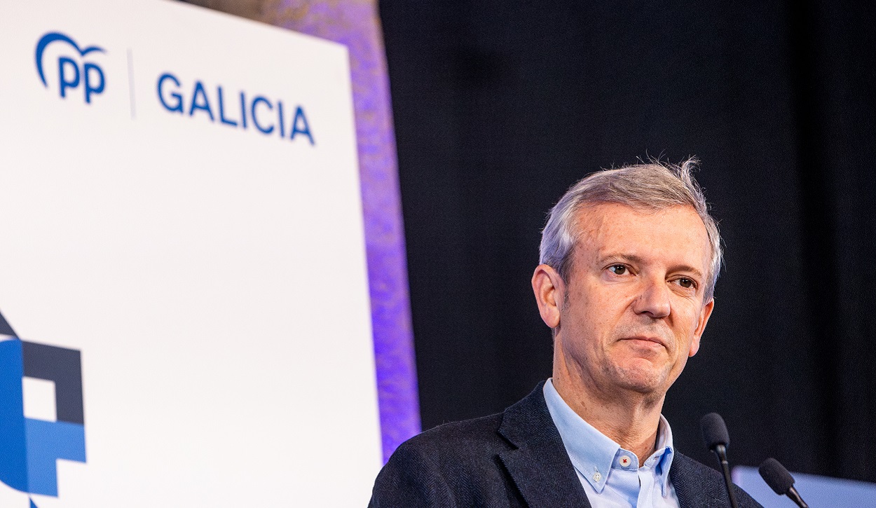 Alfonso Rueda en un acto de campaña electoral. EP