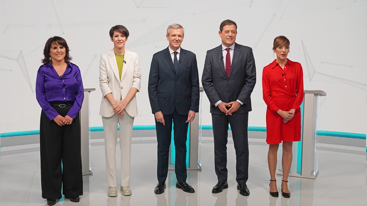 Los candidatos a la Xunta de Galicia en el debate de la TVG.