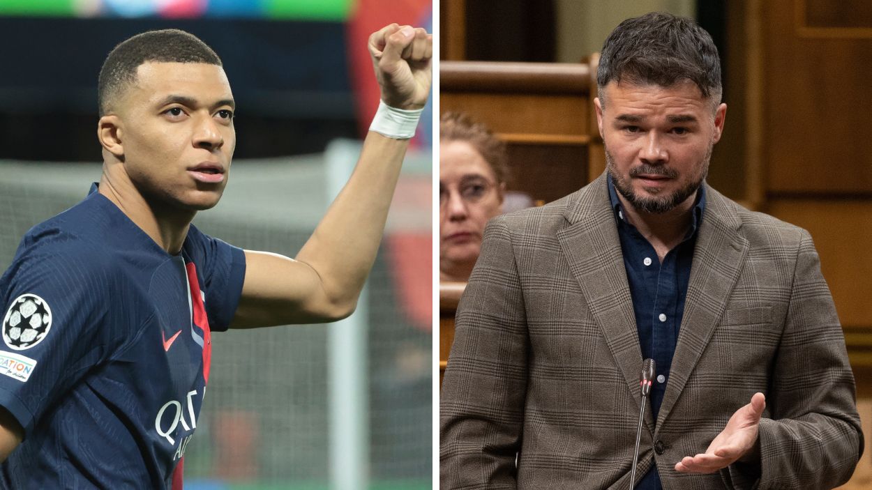 Kyliann Mbappe y Gabriel Rufián. EP