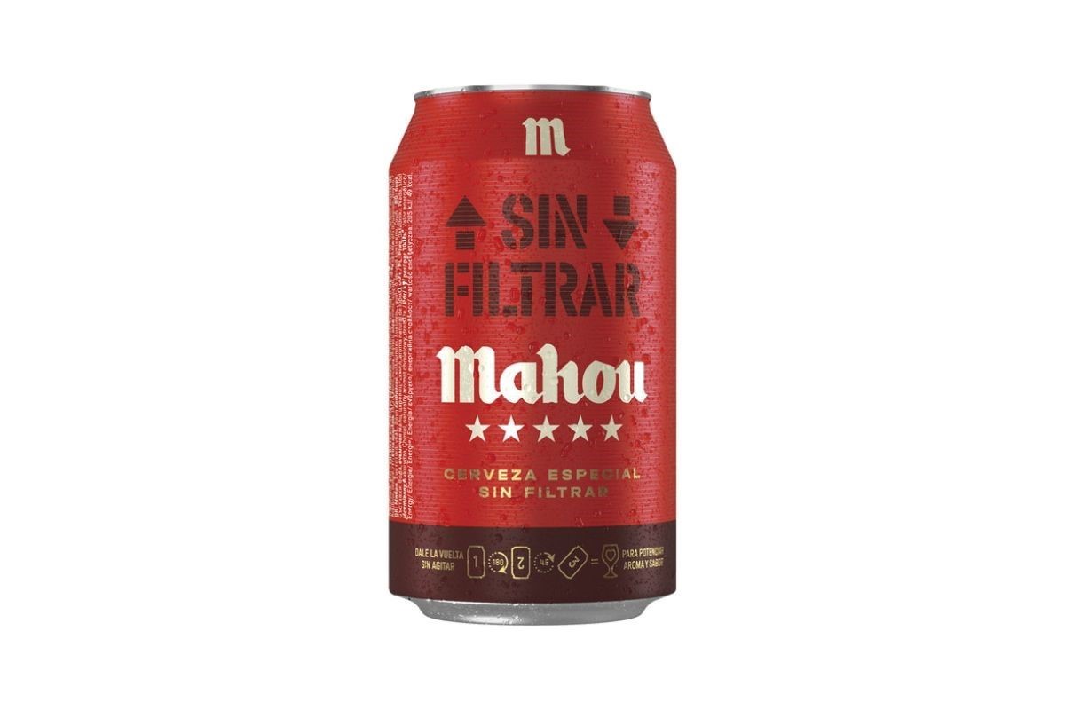 mahou sin filtrar en lata