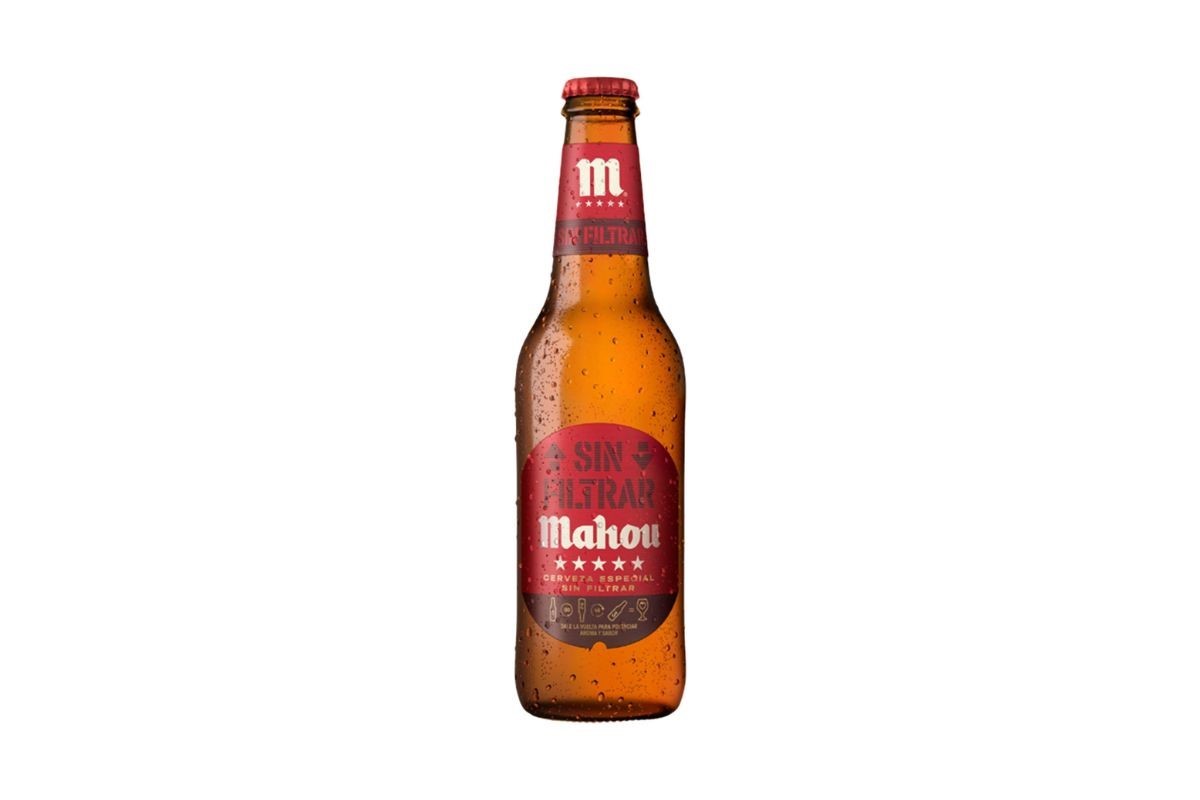 mahou sin filtrar botella