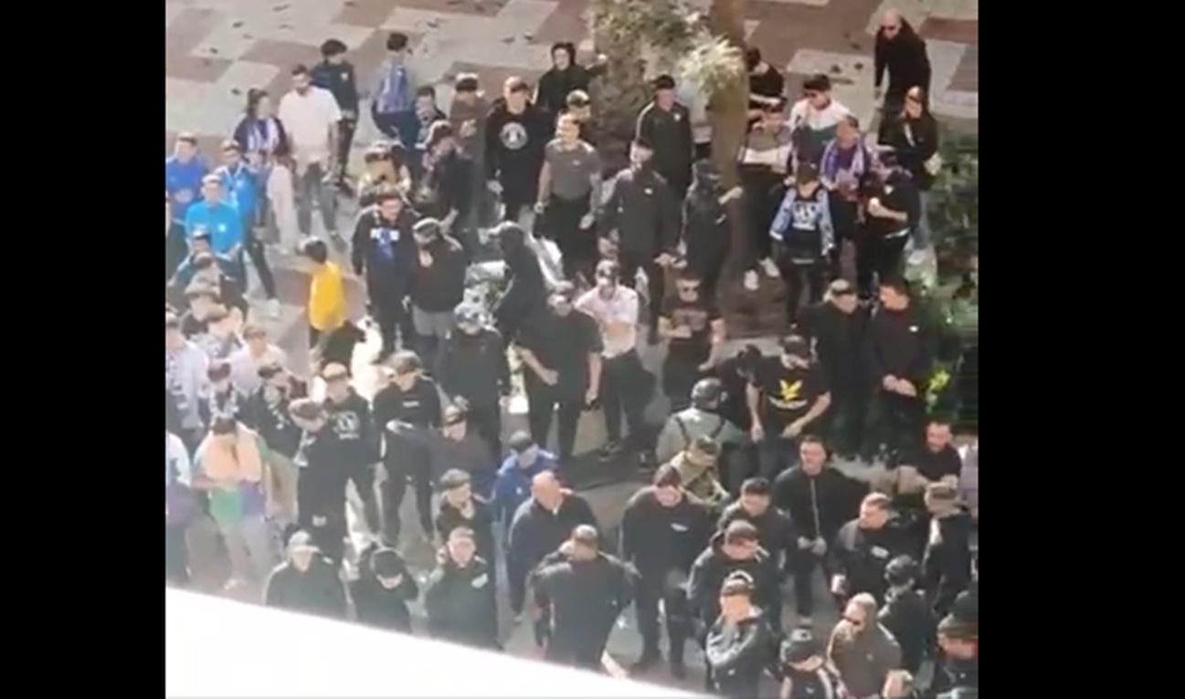 Hooligans en el barrio de La Roca de Málaga