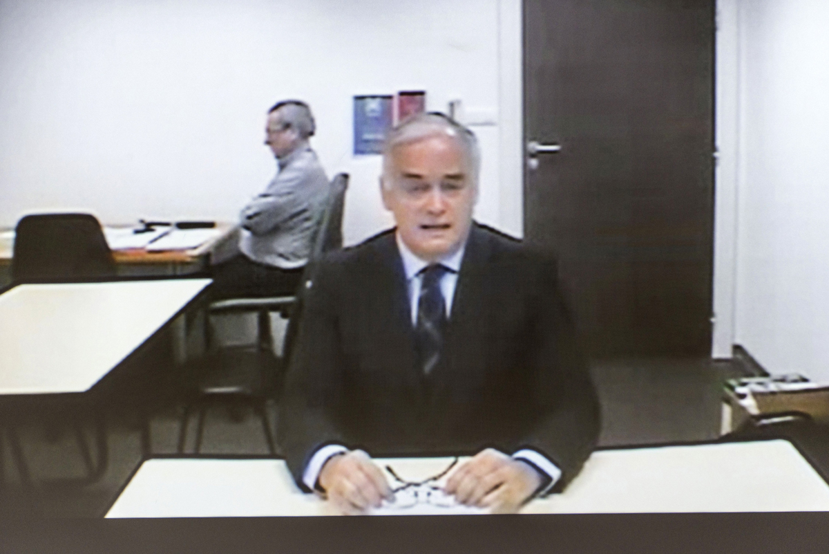 El eurodiputado del PP Esteban González Pons, durante su declaración por videoconferencia como testigo en el juicio del caso Nóos