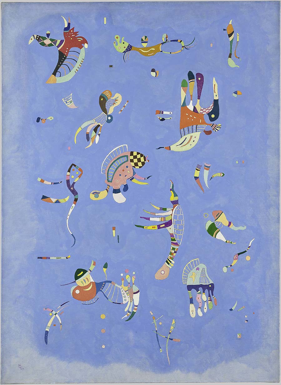 Una de las obras clave de la exposición, 'Cielo Azul', de Kandinsky, (1940) © Centre Pompidou, MNAM-CCI/Bertrand Prévost/Dist. RMN-GP © Wassily Kandinsky, VEGAP, Barcelona, 2023.