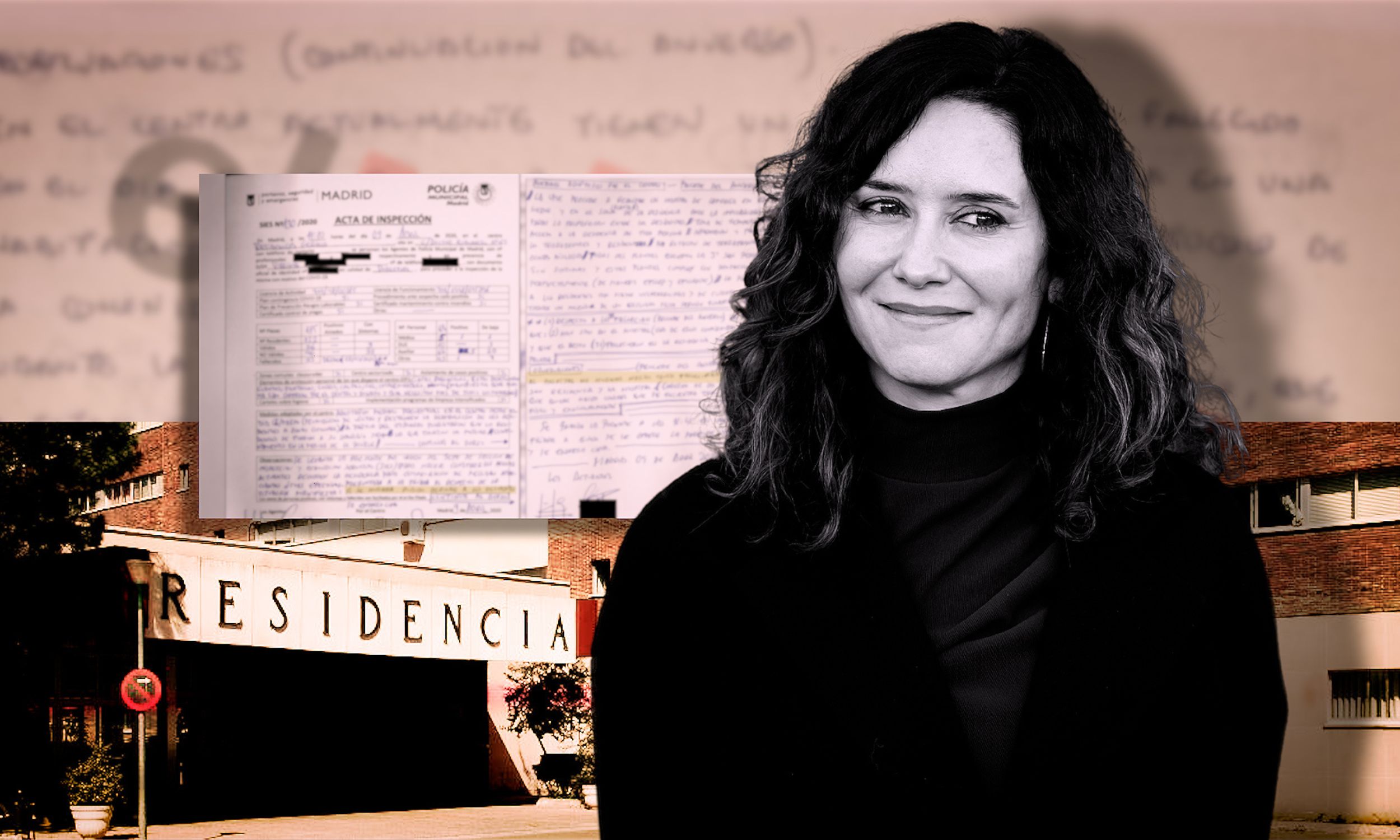 Montaje de Isabel Díaz Ayuso, presidenta de la Comunidad de Madrid