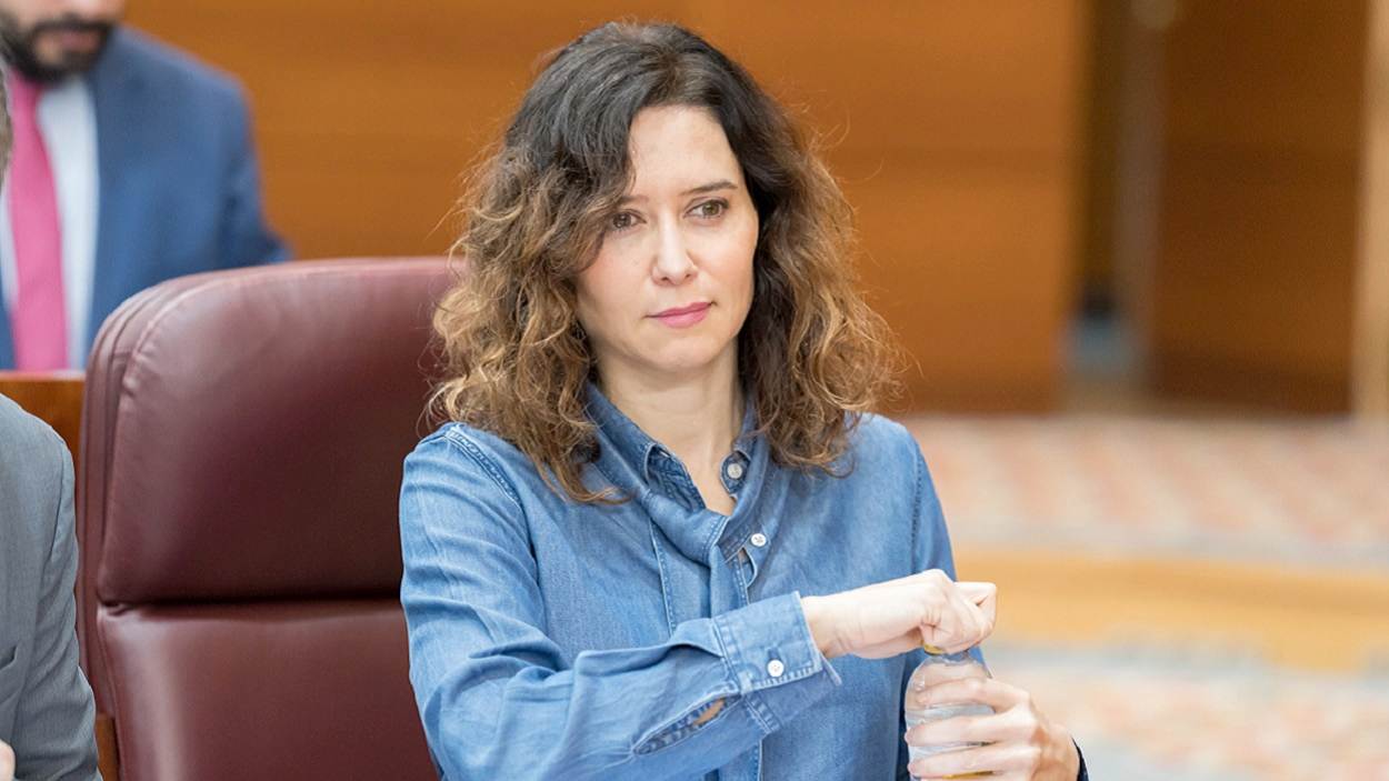Isabel Díaz Ayuso, presidenta de la Comunidad de Madrid, en un pleno de la Asamblea. EP