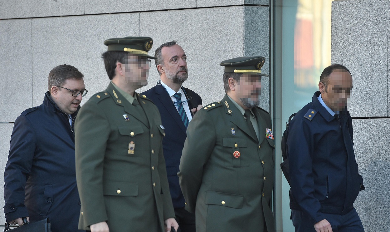 El ex secretario de Estado de Seguridad Francisco Martínez a su llegada a un juicio a la sede de la Audiencia Nacional. EP