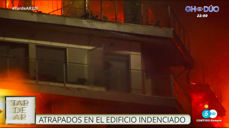 Incendio en Valencia. Mediaset España Incendio en Valencia. Mediaset España
