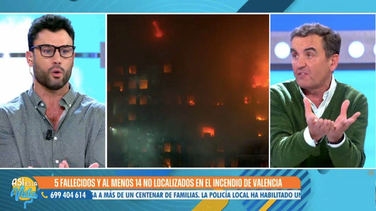 Antonio Montero y su polémico alegato sobre los bomberos en 'Así es la vida'. Mediaset España