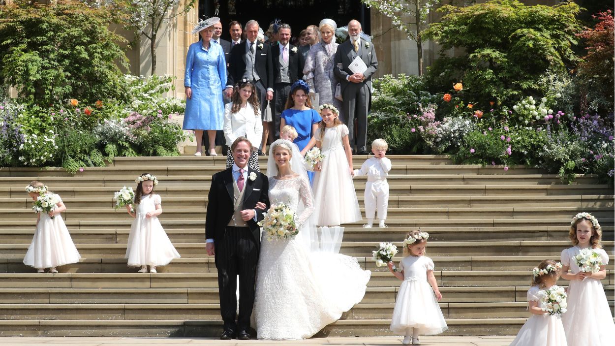 Lady Gabriella Windsor y su marido, Thomas Kingston, en su boda. EP.