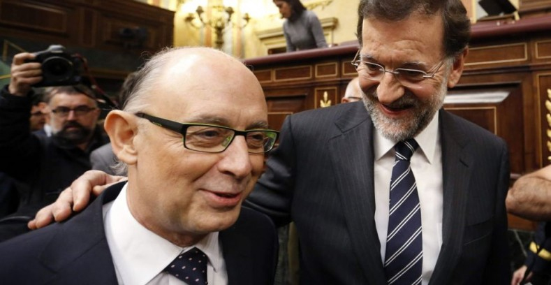 Cristóbal Montoro y Mariano Rajoy en el Congreso de los Diputados