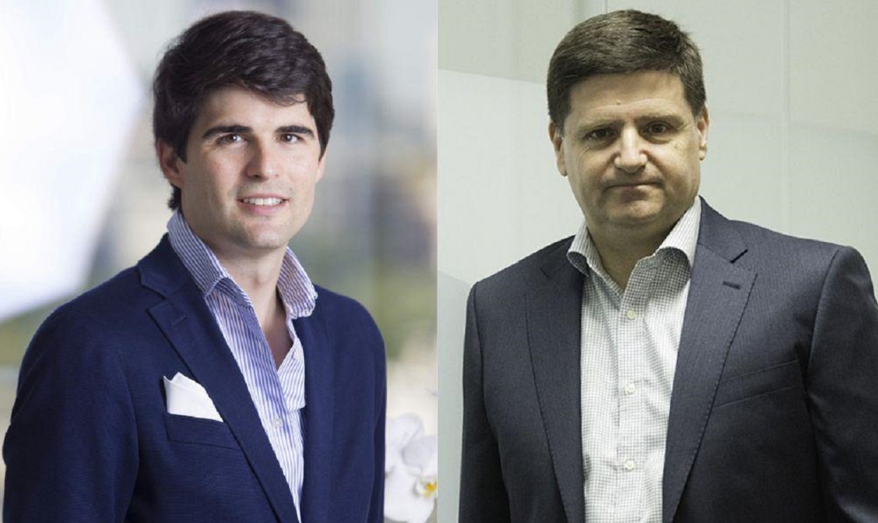 El máximo responsable en España del fondo EQT, Asís Echániz (d), y el CEO de Saur España, Rogerio Koehn. 