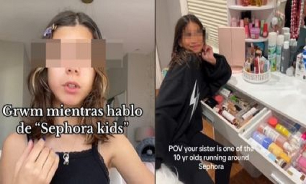 “Sephora Kids”: la peligrosa obsesión por las rutinas de belleza en preadolescentes. TikTok.