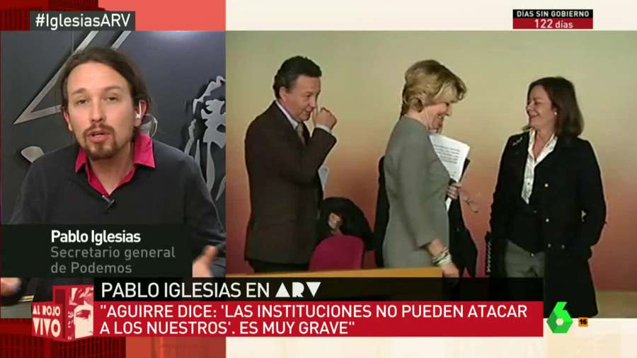 Pablo Iglesias, durante su entrevista en Al Rojo Vivo.