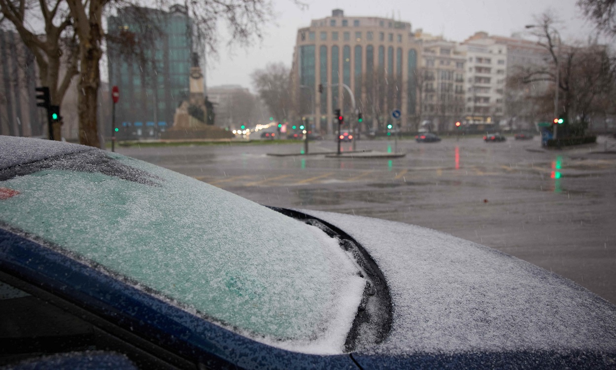 Madrid en alerta amarilla por nieve y lluvia el pasado fin de semana. EP