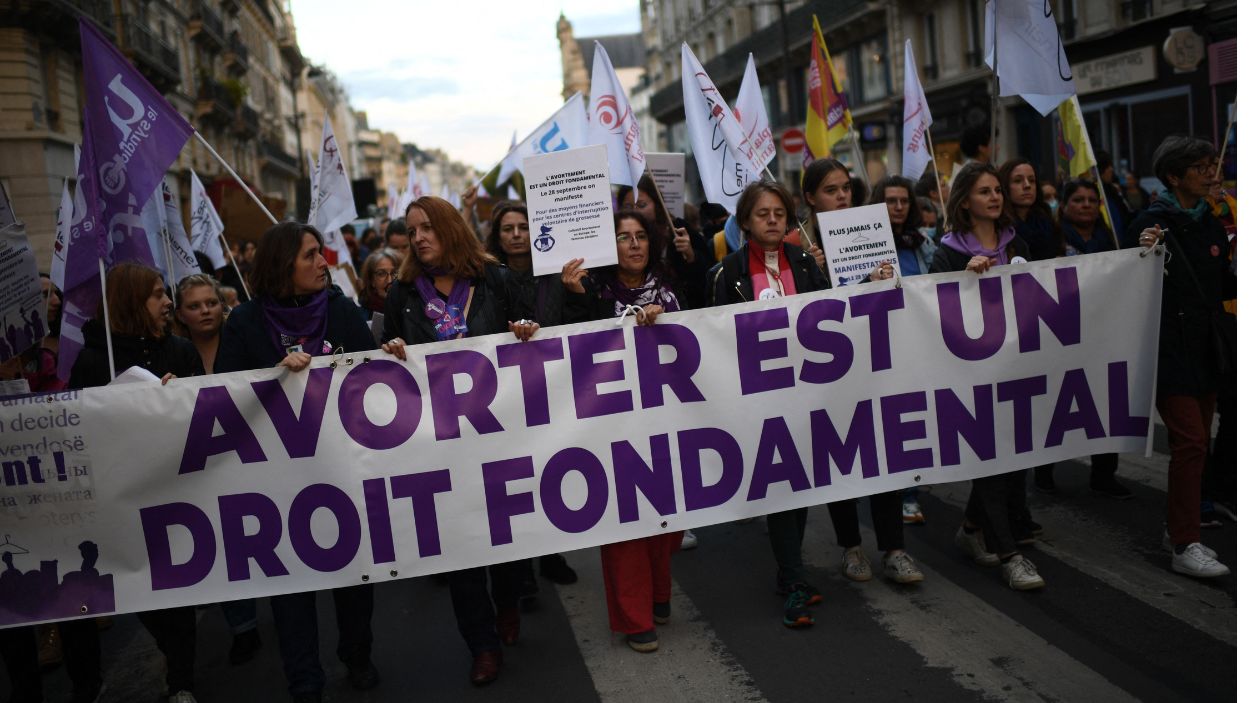 Manifestación en Francia en defensa del derecho al aborto. EP.