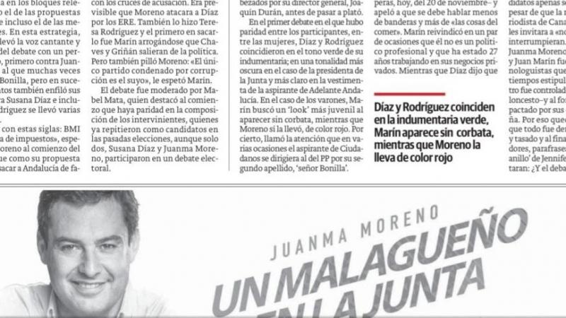 Anuncio 'Un malagueño en la Junta' en Diario Sur. Diario Sur