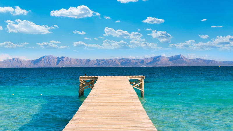 La preciosa Playa de Muro, próxima al municipio de Alcúdia en Mallorca.