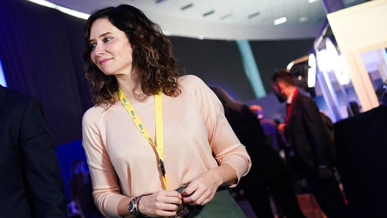 Isabel Díaz Ayuso, presidenta de la Comunidad de Madrid, en el Congreso del PP Europeo. EP