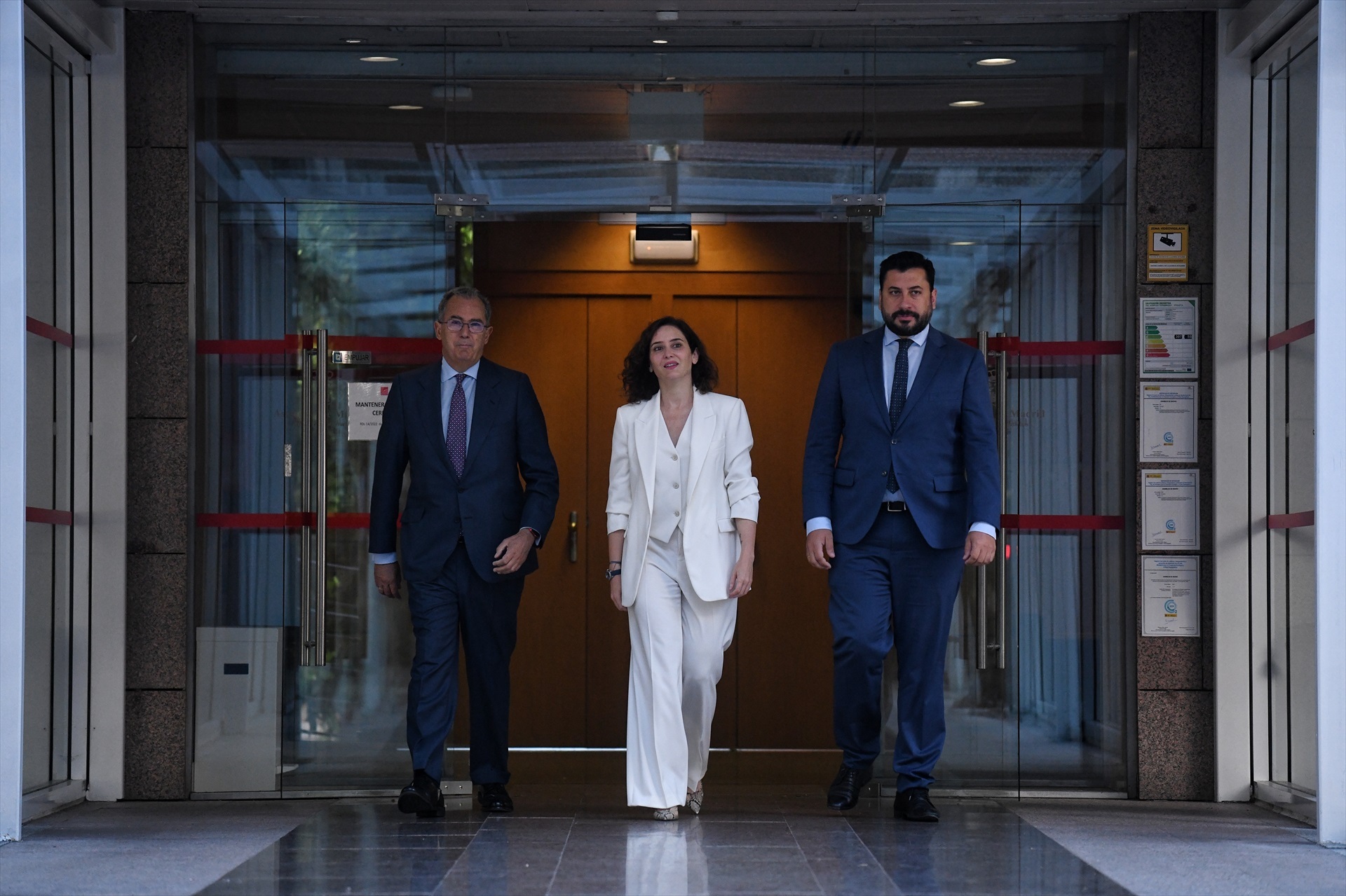 Enrique Ossorio, Isabel Díaz Ayuso y Carlos Díaz-Pache. 