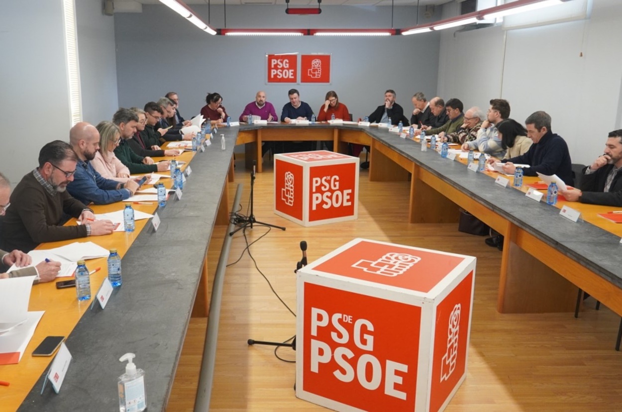 Imagen de la Executiva Nacional Galega del PSdeG celebrada este sábado 9 de marzo (Foto: Europa Press).