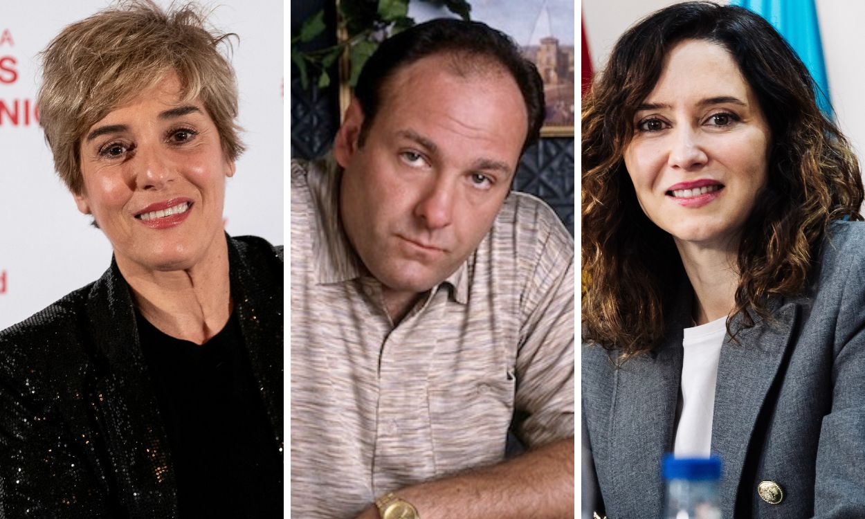 Anabel Alonso, Tony Soprano e Isabel Díaz Ayuso. 