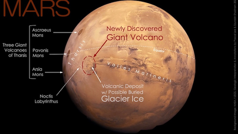 Noctis Volcano © SETI News Release