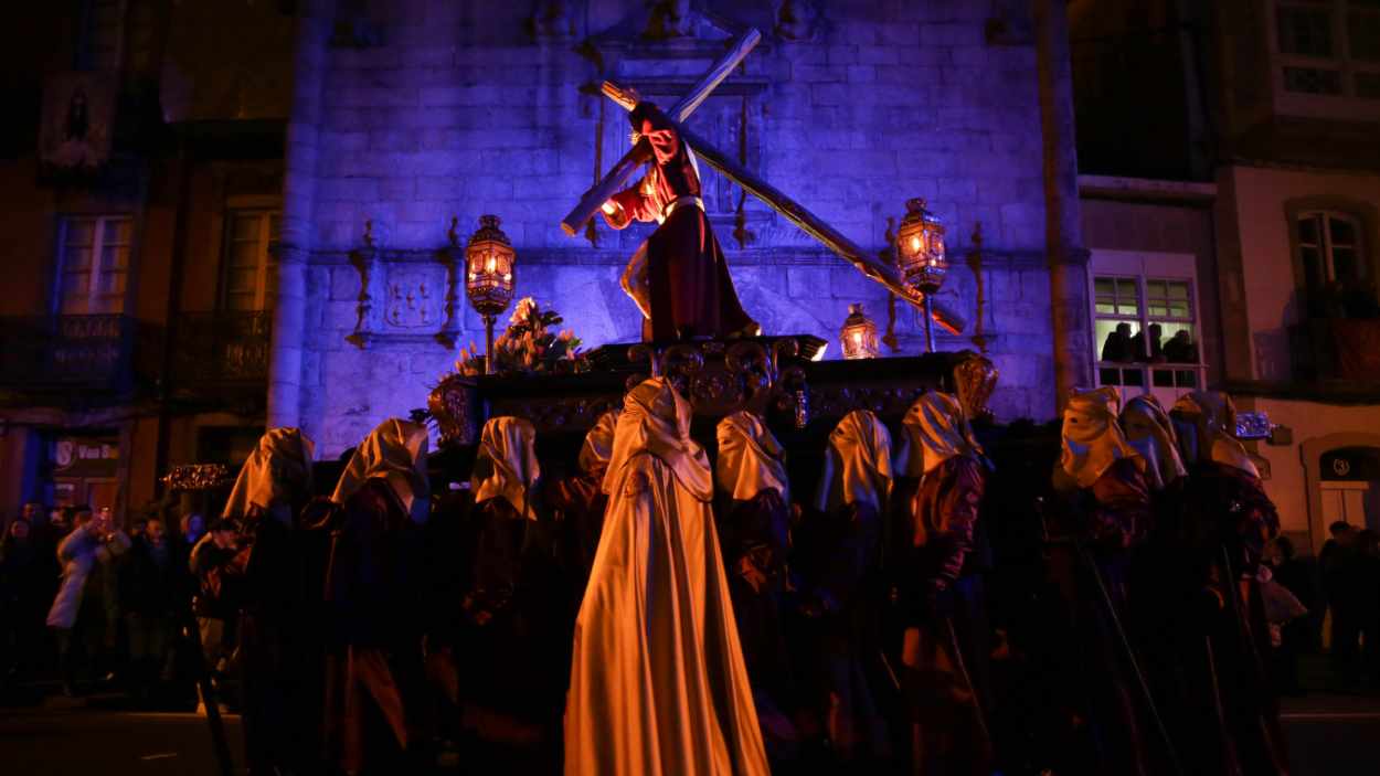 Procesión del Viernes Santo durante la Semana Santa de Viveiro. EP