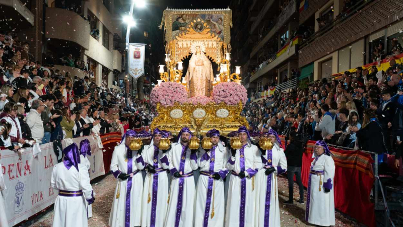 Primeros desfiles de la Semana Santa de Lorca. EP