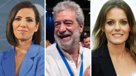 Ana Pastor, Miguel Ángel Rodríguez y Andrea Ropero.
