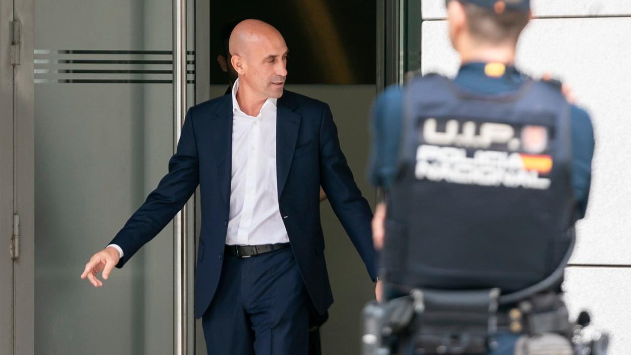 Luis Rubiales, expresidente de la RFEF, en la Audiencia Nacional, a septiembre de 2023. EP