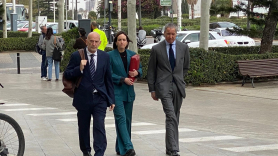 Zaplana llegando al juzgado. Loreto Ochando