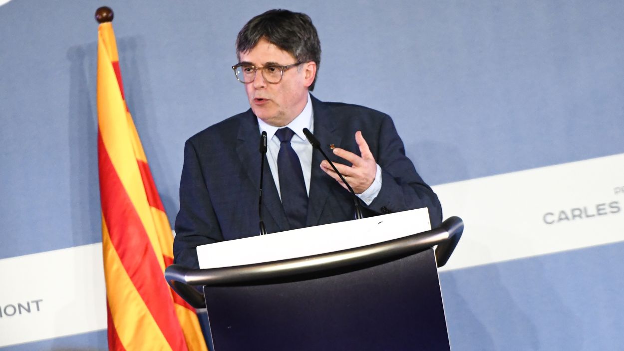 El expresident del Govern de Catalunya, Carles Puigdemont, desde Elna (Francia). EP.