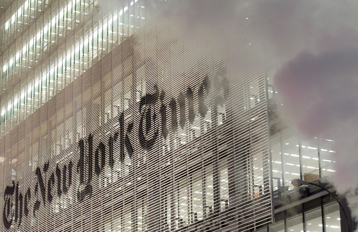 Fachada de la sede del diario 'New York Times'