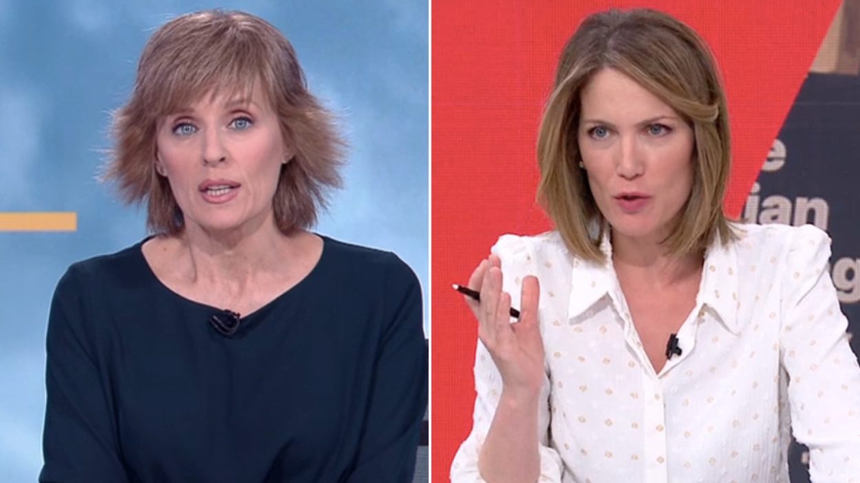 Marta Carazo y Silvia Intxaurrondo, presentadoras de 'Telediario 2' y 'La Hora de La 1' en RTVE