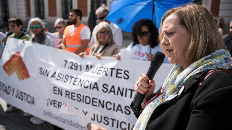 Manifestación contra la gestión de la Comunidad de Madrid en las residencias de mayores