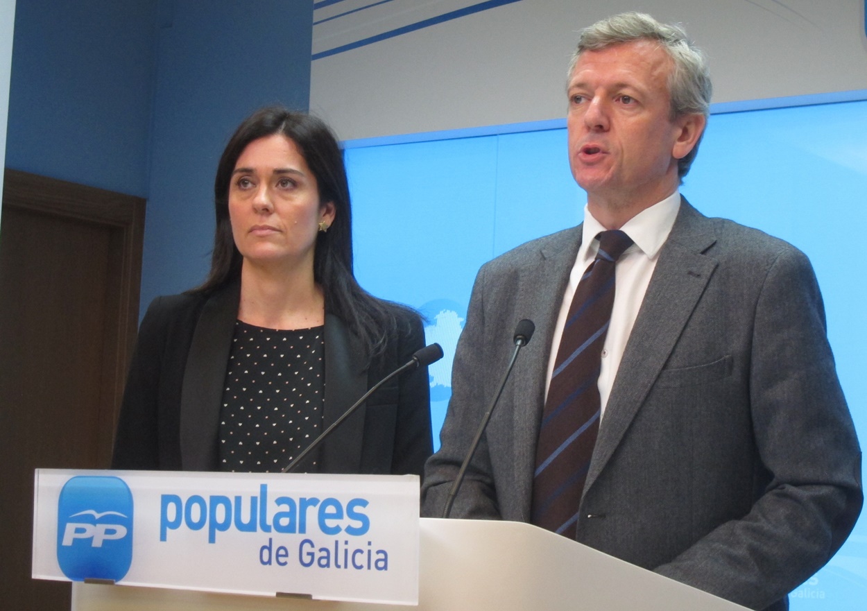 Paula Prado y Alfonso Rueda en una comparecencia (Foto: Europa Press / Archivo).