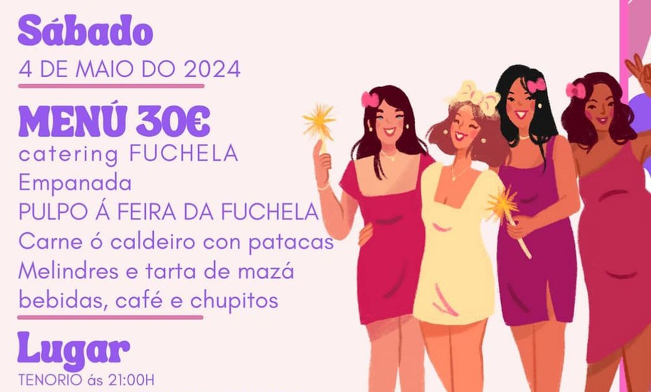 Cartel anunciador de la cena para mujeres de Cerdedo Cotobade