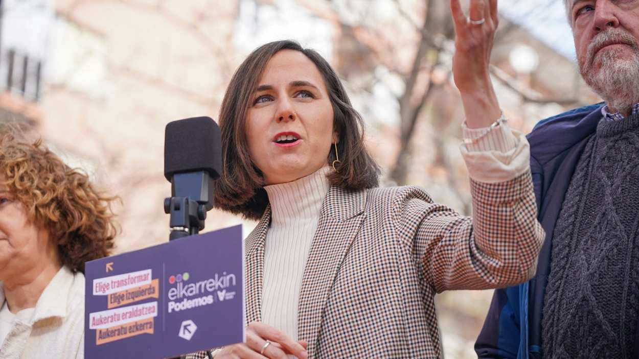 Ione Belarra, líder de Podemos, en Vizcaya. EP