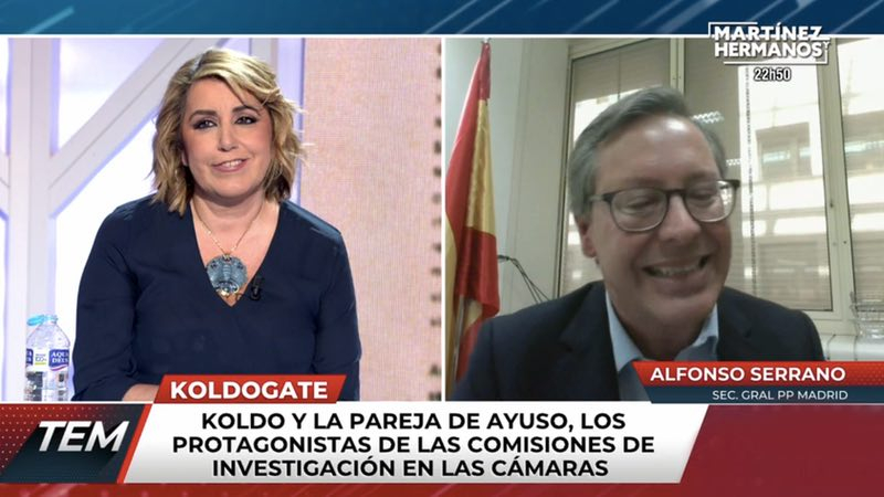 Susana Díaz y Alfonso Serrano, en 'Todo es Mentira'. Mediaset España