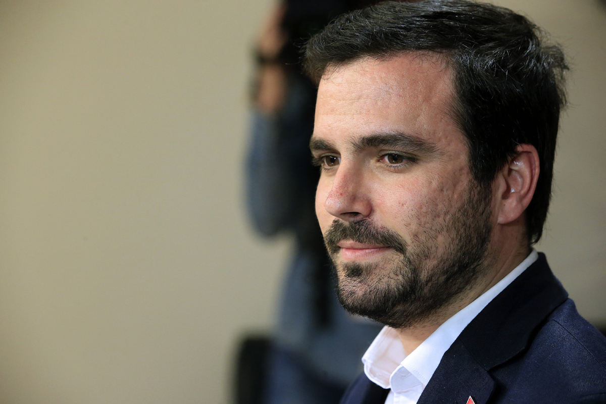 El candidato de Izquierda Unida, Alberto Garzón
