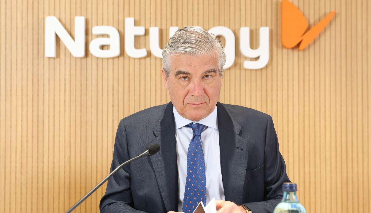 El presidente de Naturgy, Francisco Reynés, durante la junta general de accionistas 2024. EP