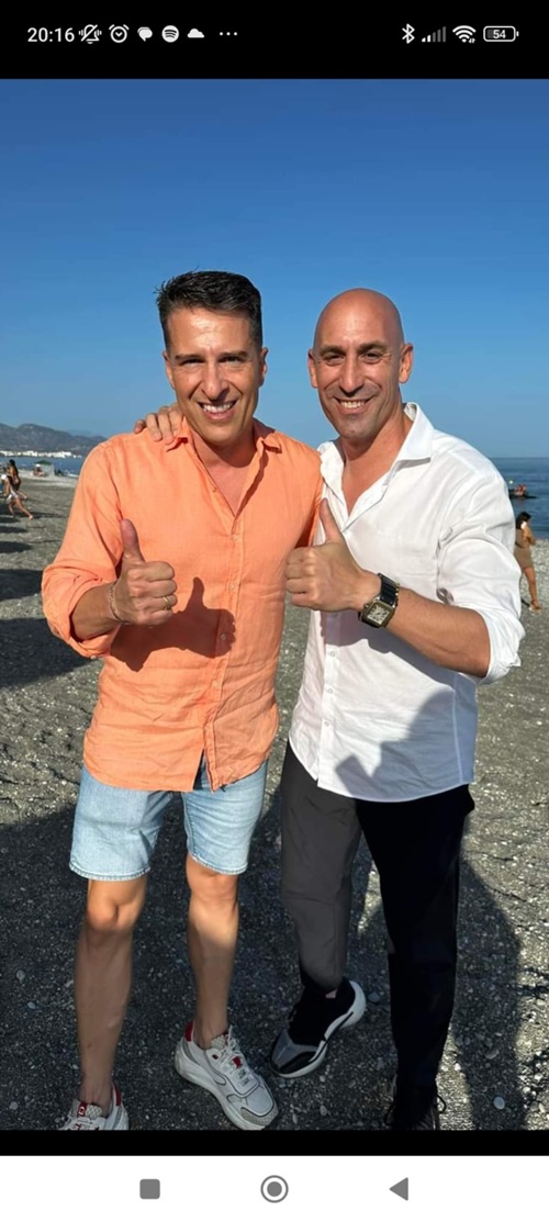 Luis Rubiales y el alcalde de Torrox