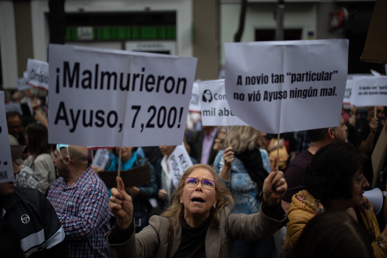 Manifestación en Madrid para exigir la dimisión de Isabel Díaz Ayuso