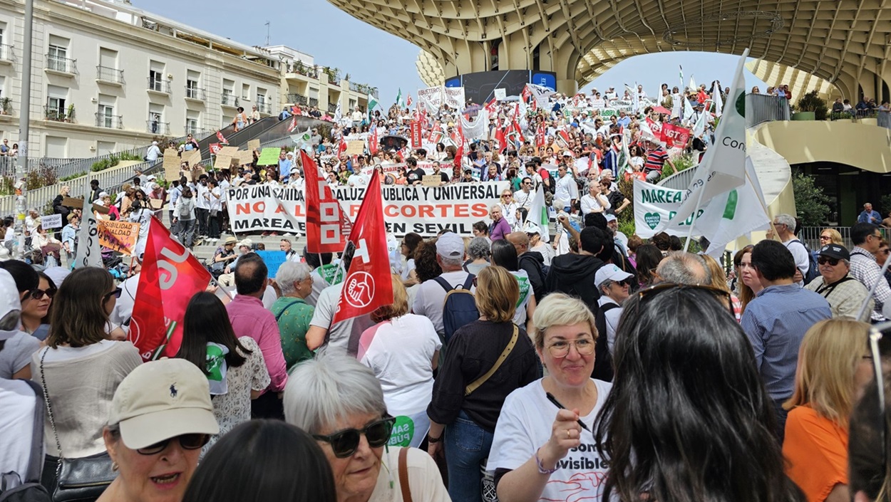 Manifestación de Marea Blanca en Sevilla. EP.