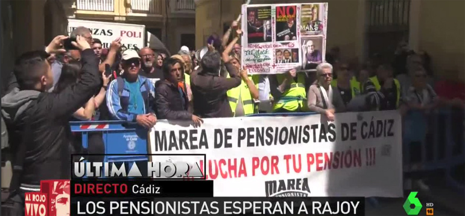 Los pensionistas esperan a Rajoy en Cádiz