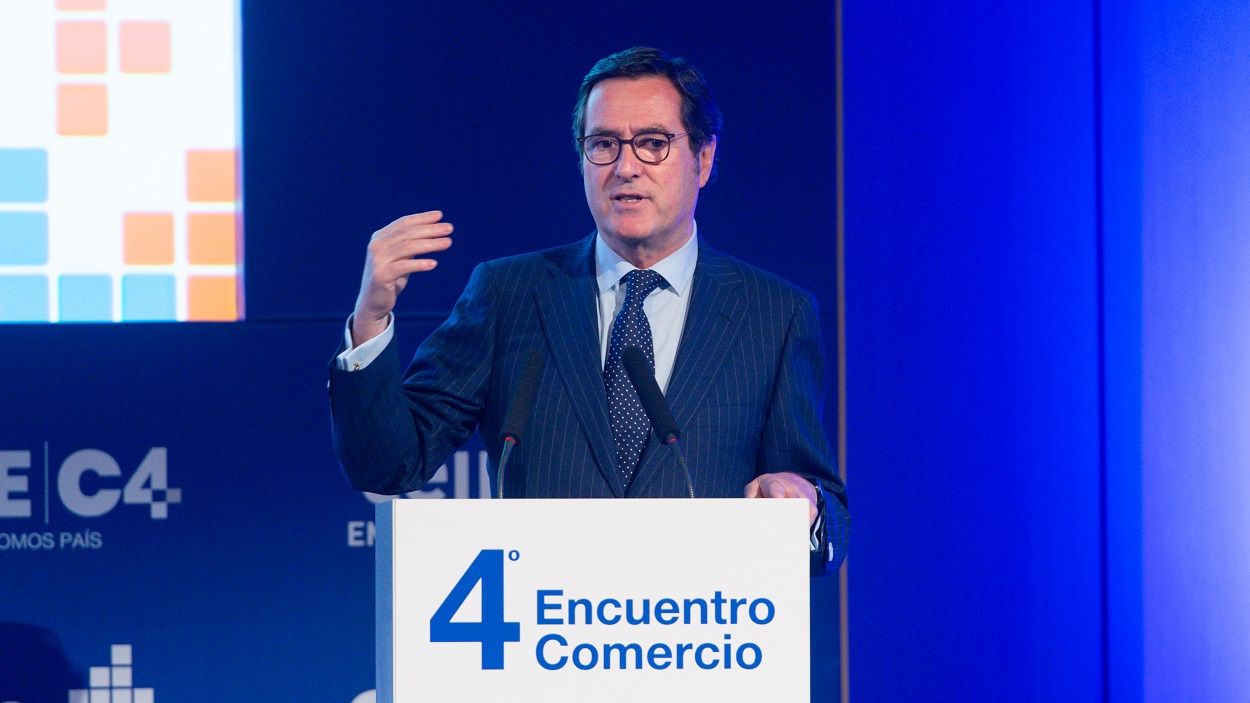 El presidente de la CEOE, Antonio Garamendi. EP.