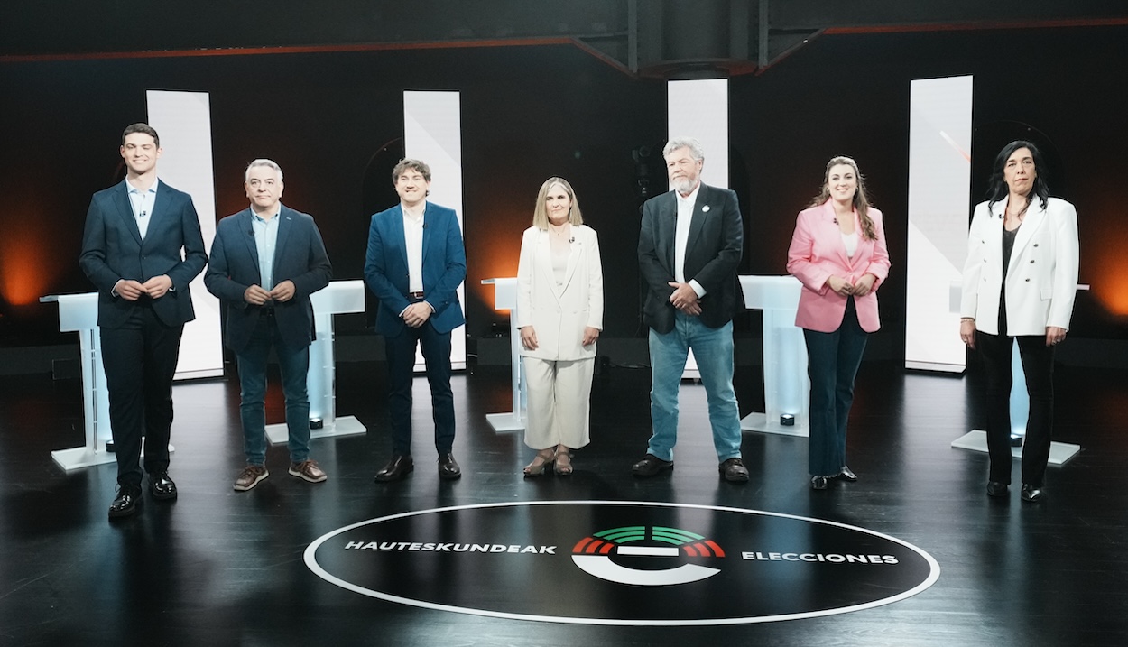 Participantes del debate electoral vasco en RTVE. EP