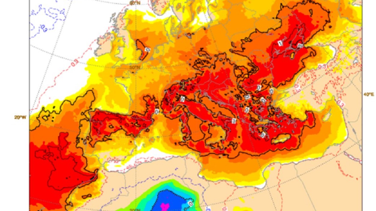Mapa temperaturas Europa AEMET. X.